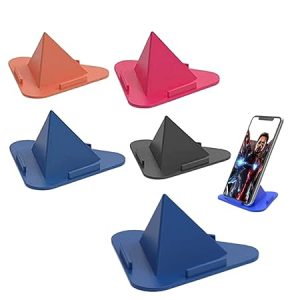 Portable Three-Sided Triangle Desktop Stand Mobile Paradise Universal Phone Pyramid Shape Holder Desktop Stand (Multi Color) (Pack of 3) Mobile Holder