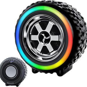 Tyre Shape Bluetooth Speaker - Wireless Portable Speaker with Car Tire Design, Novelty Compact Bluetooth Speaker with Rechargeable Battery, Perfect for Indoor and Outdoor Use